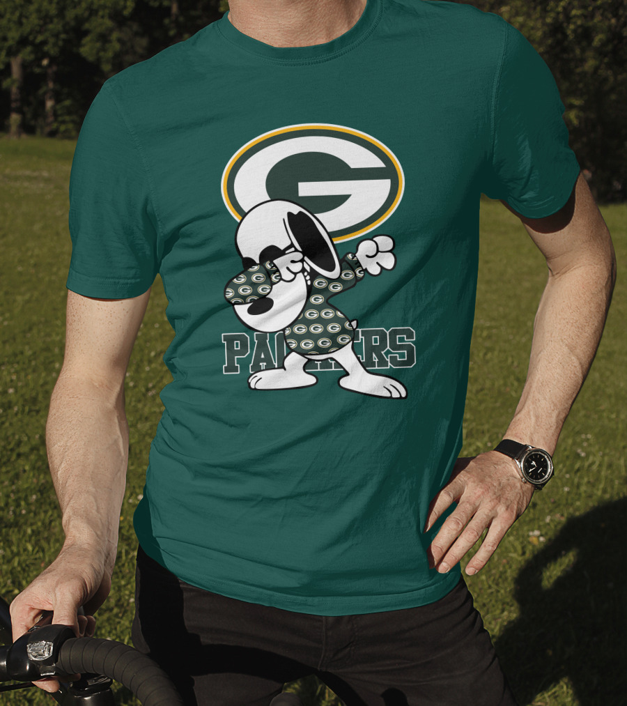 Green Bay Packers Snoopy Dabbing Packers T-Shirt