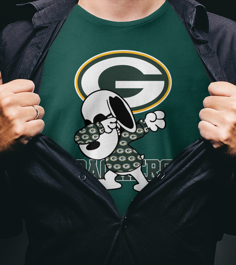 Green Bay Packers Snoopy Dabbing Packers T-Shirt