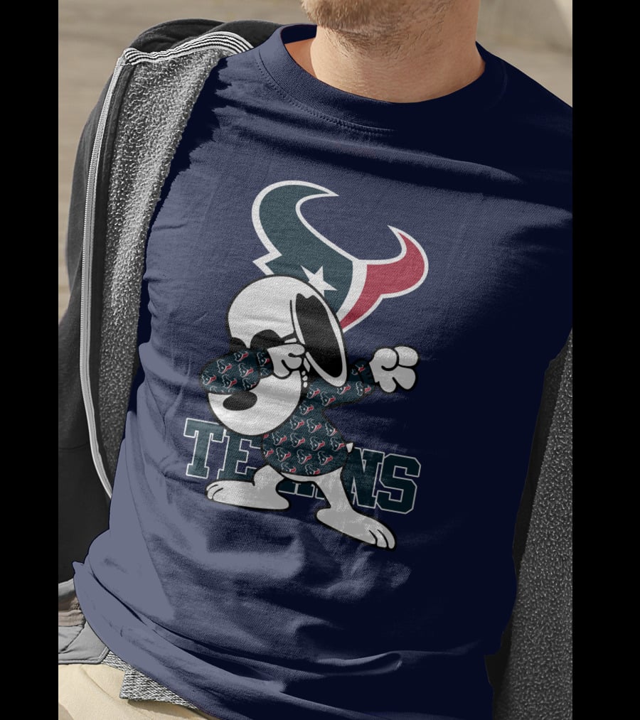 Houston Texans Snoopy Dabbing Texans T-Shirt