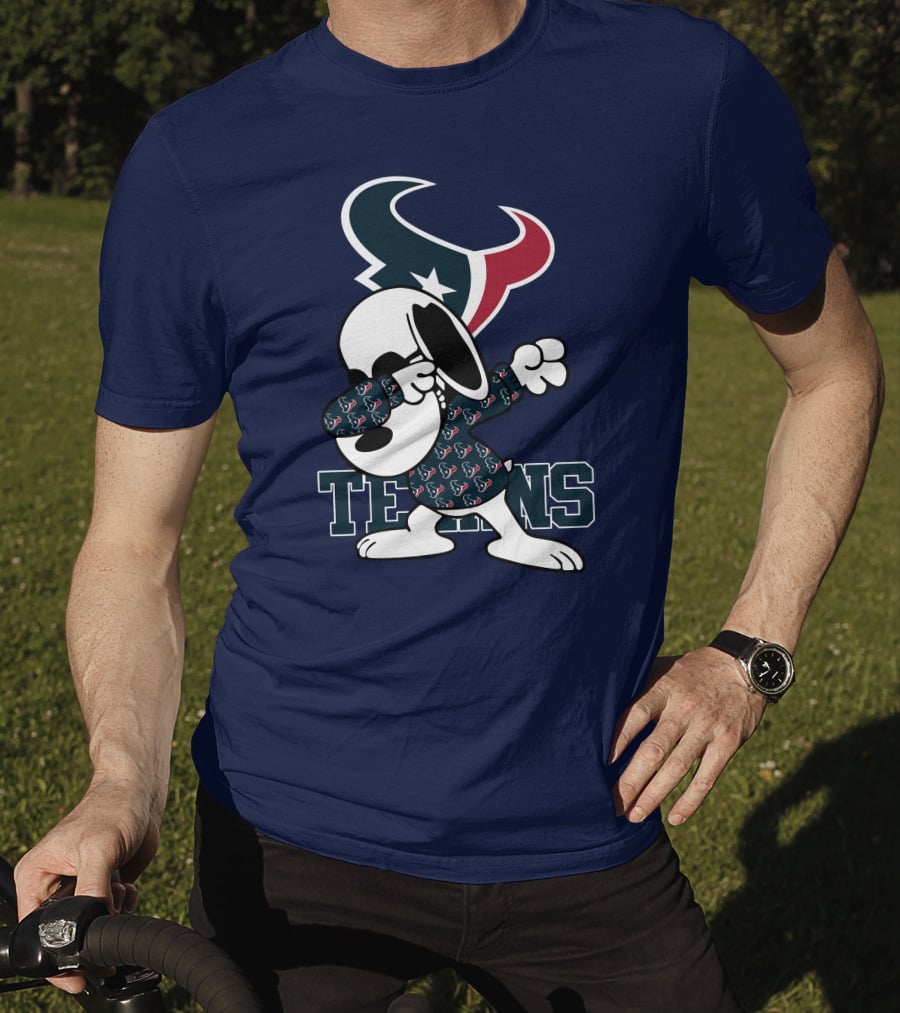 Houston Texans Snoopy Dabbing Texans T-Shirt