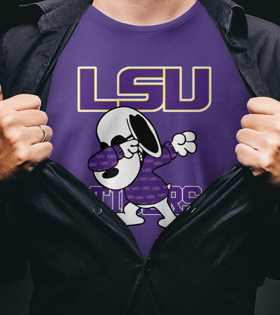 LSU Tigers Snoopy Dabbing T-Shirt