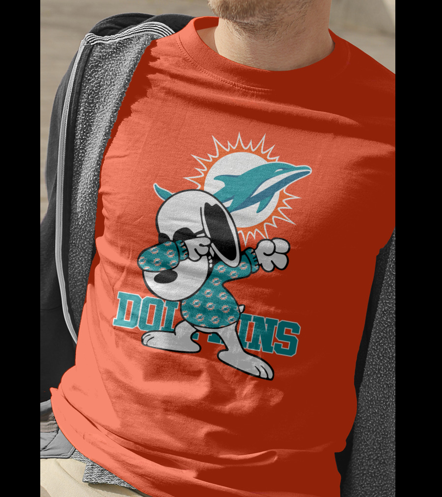 Miami Dolphins Snoopy Dabbing T-Shirt