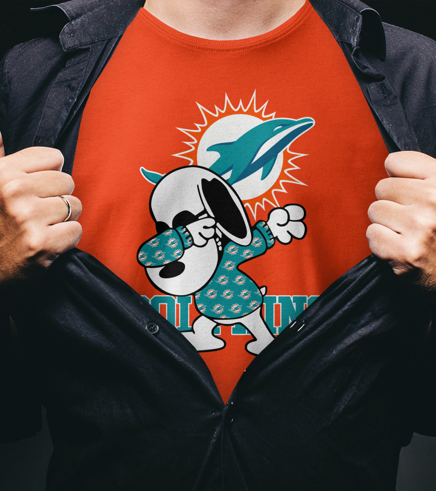 Miami Dolphins Snoopy Dabbing T-Shirt