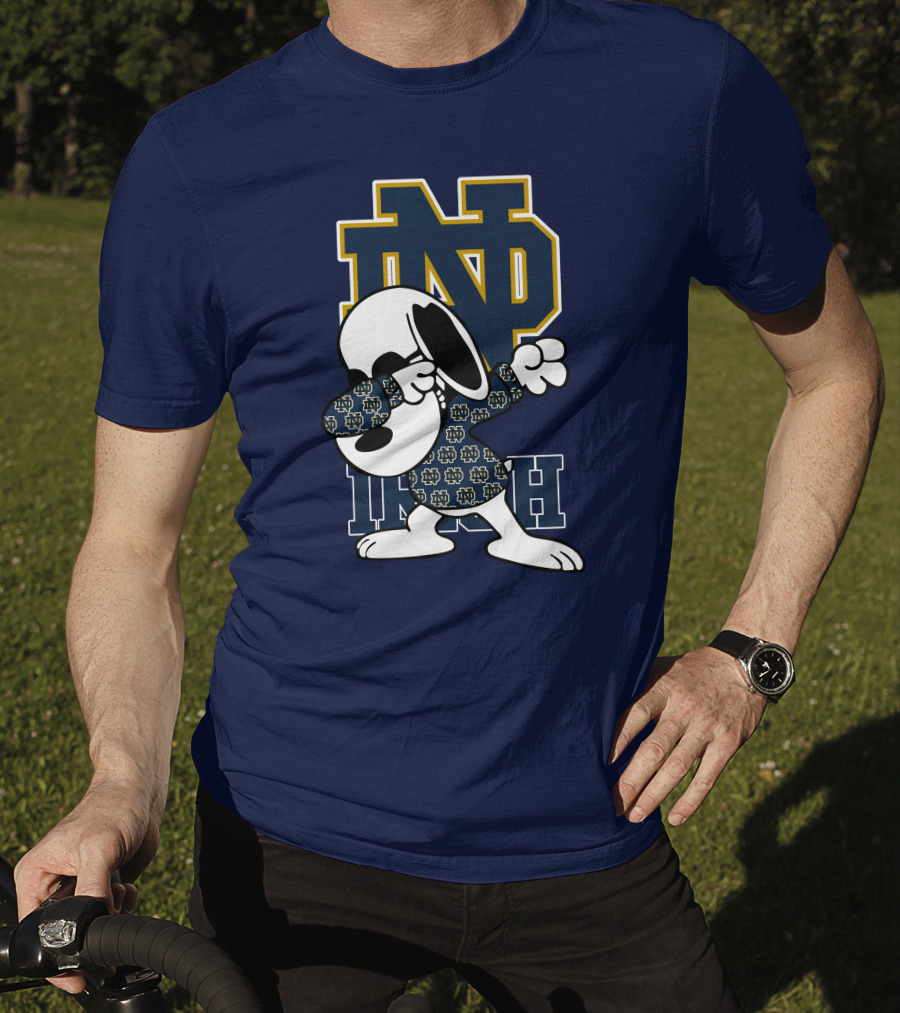 ND Irish Snoopy Dabbing Notre Dame Fighting Irish T-Shirt