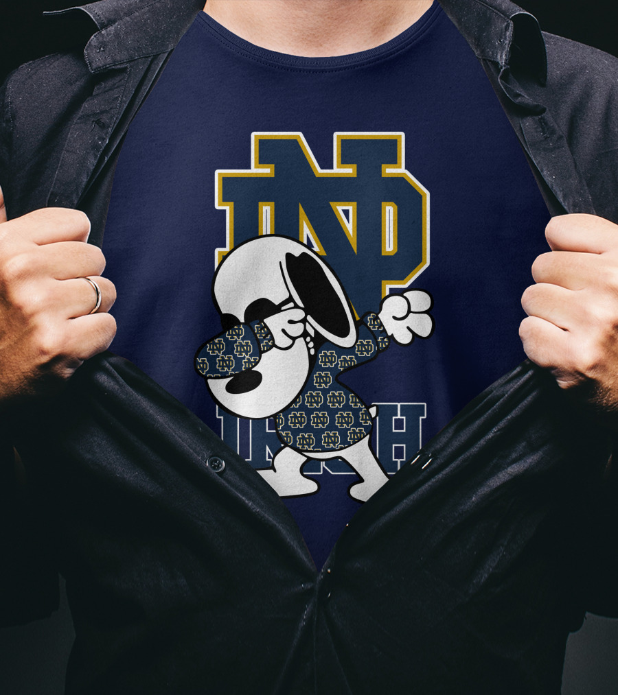 ND Irish Snoopy Dabbing Notre Dame Fighting Irish T-Shirt