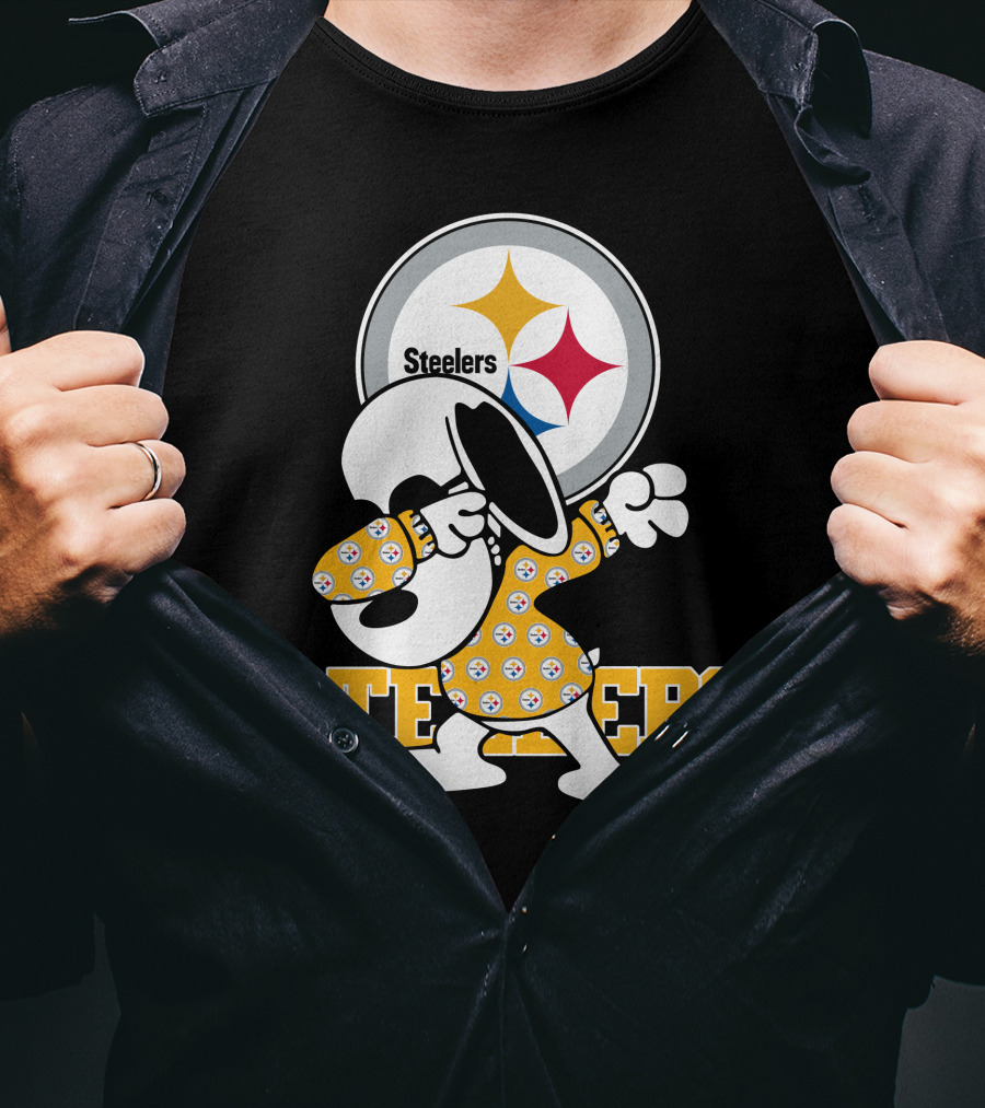 Pittsburgh Steelers Snoopy Dabbing Fan T-Shirt
