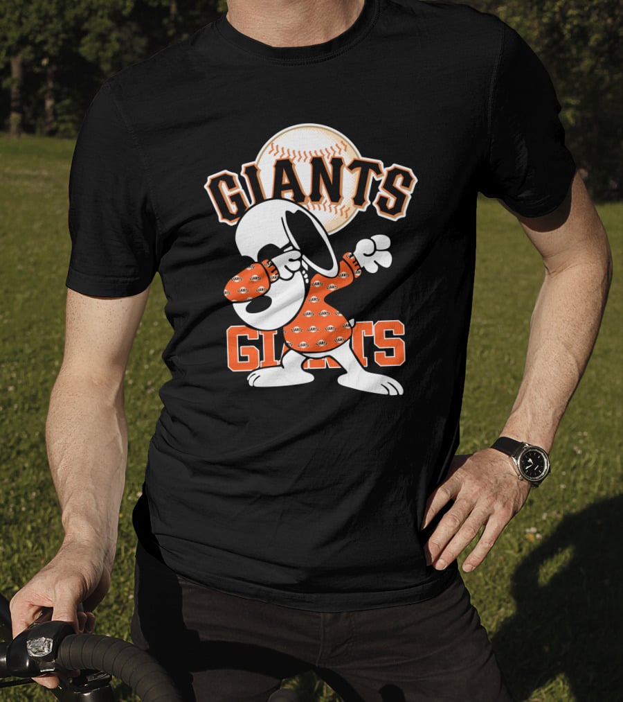 San Francisco Giants Snoopy Dabbing Baseball T-Shirt