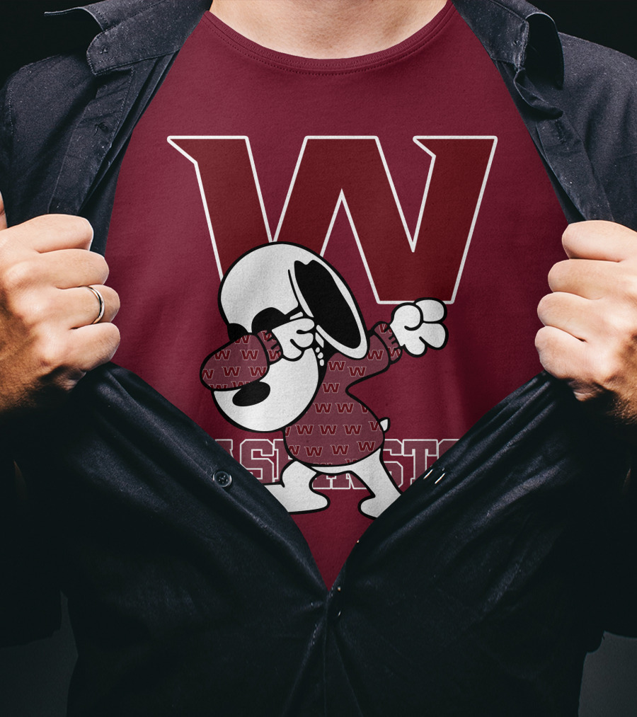 Washington Snoopy Dabbing With W T-Shirt