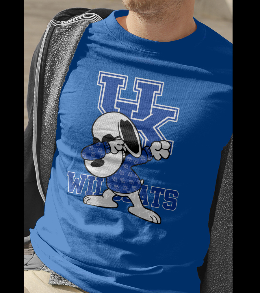 Kentucky Wildcats UK Snoopy Dabbing Basketball T-Shirt