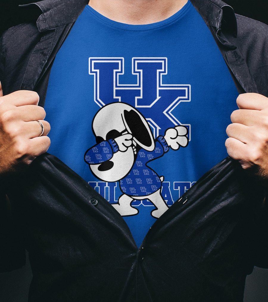 Kentucky Wildcats UK Snoopy Dabbing Basketball T-Shirt