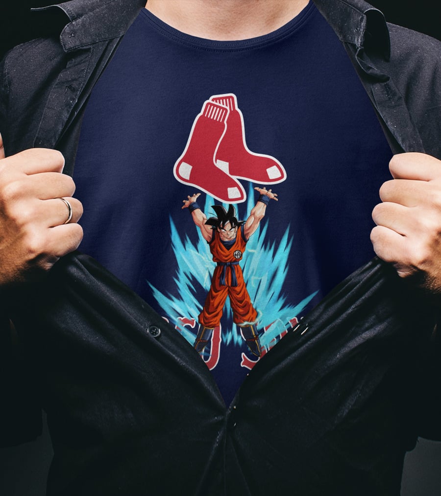 Boston Red Sox Goku Super Saiyan Transformation Socks T-Shirt