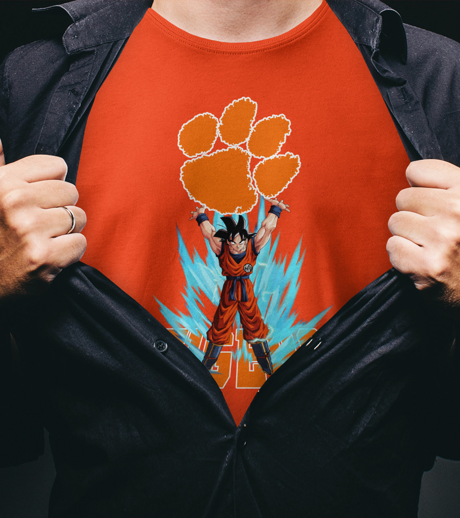 Clemson Tigers Super Saiyan Songoku Power Up T-Shirt