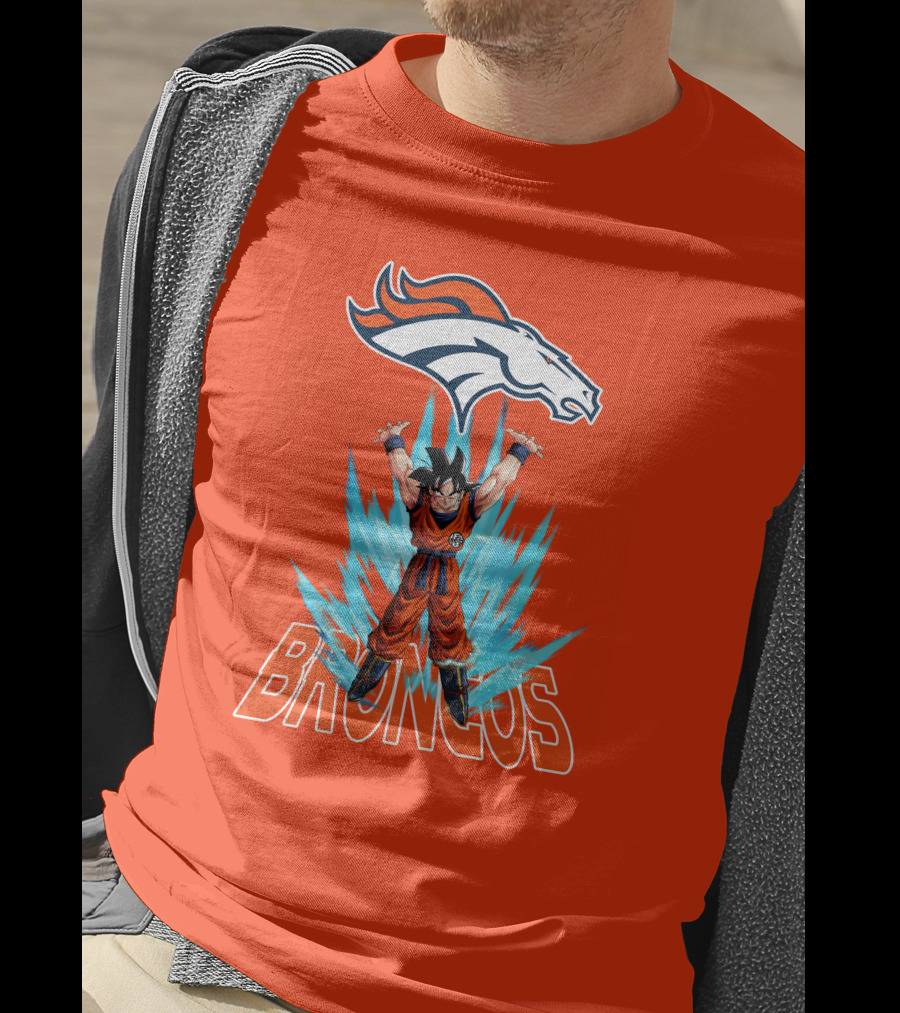 Denver Broncos Super Saiyan Goku Power-Up T-Shirt