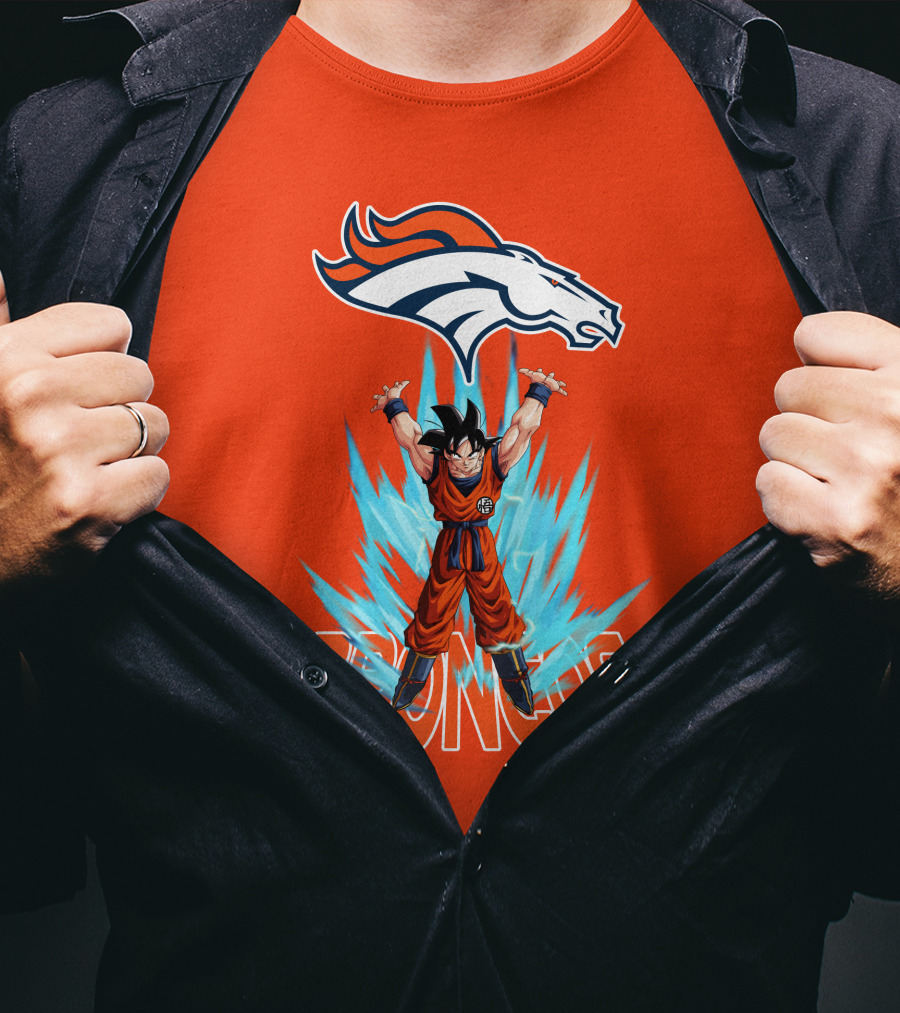 Denver Broncos Super Saiyan Goku Power-Up T-Shirt