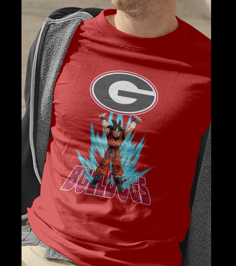Goku Super Saiyan Georgia Bulldogs Logo Fusion T-Shirt