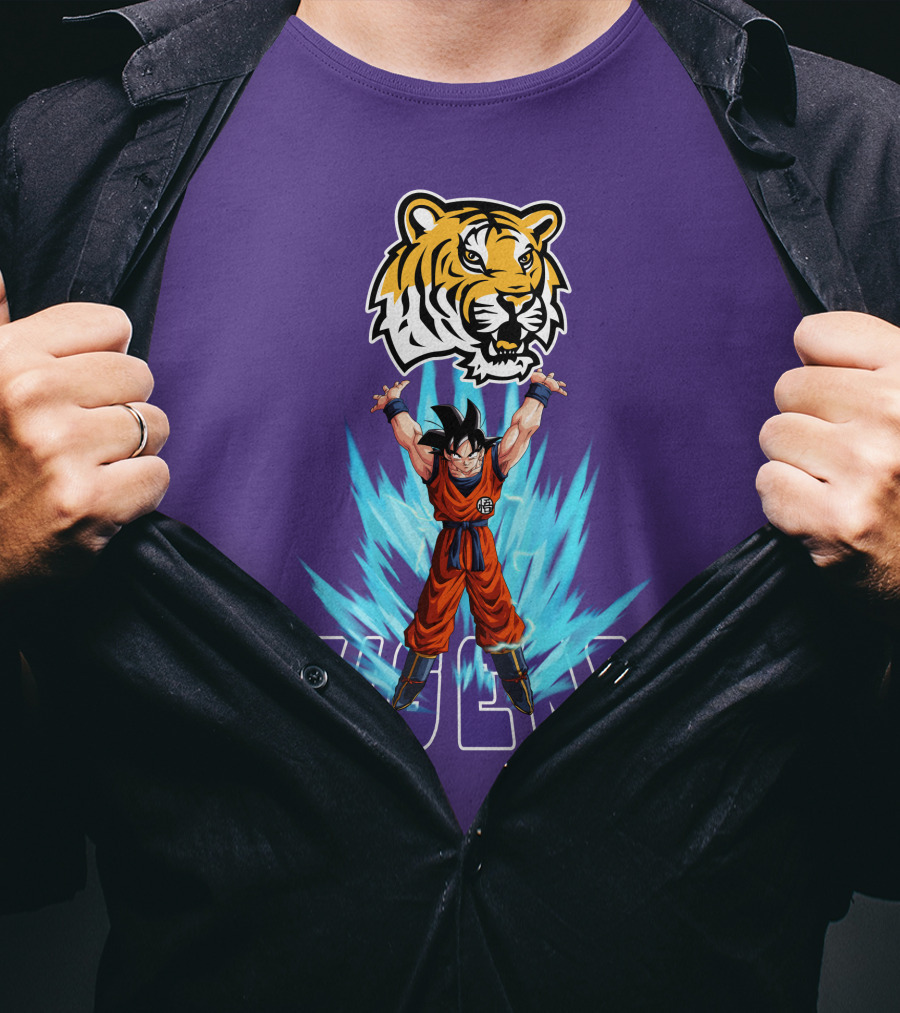 Lsu Tigers Super Saiyan Goku Power Up T-Shirt