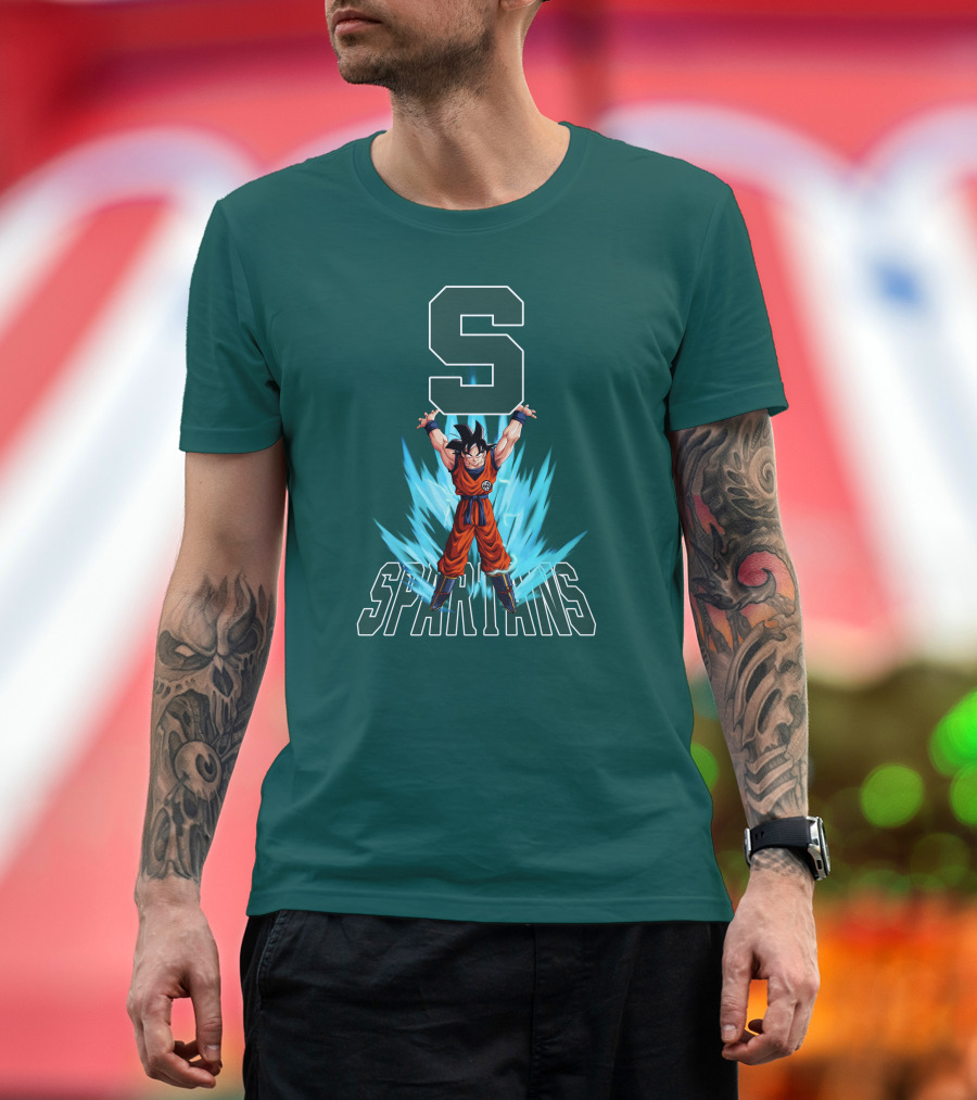 Michigan State Spartans Super Saiyan Goku Energy Burst T-Shirt