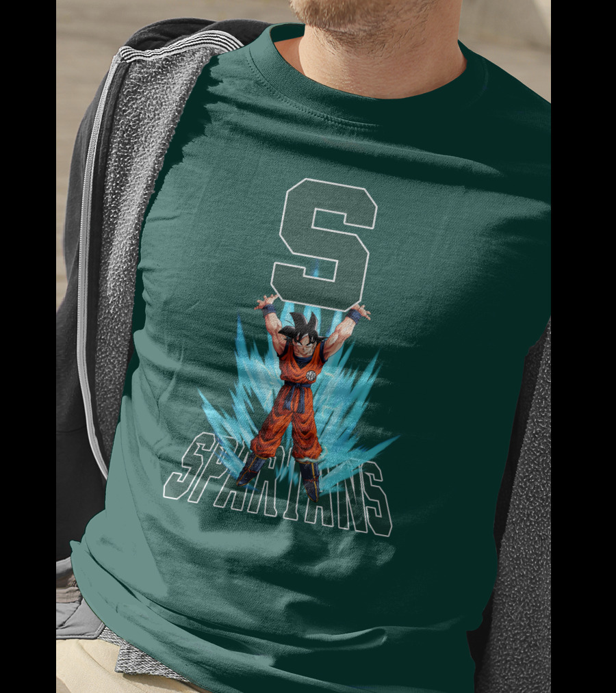 Michigan State Spartans Super Saiyan Goku Energy Burst T-Shirt