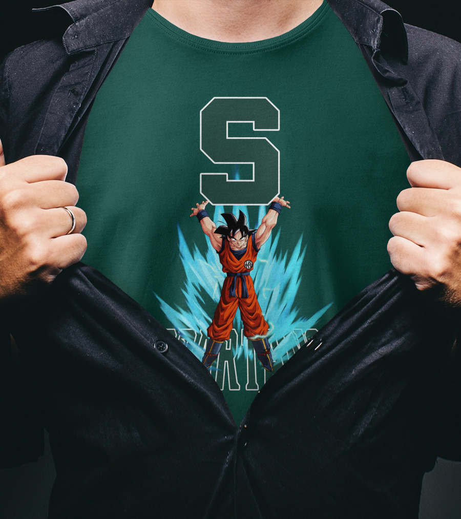 Michigan State Spartans Super Saiyan Goku Energy Burst T-Shirt