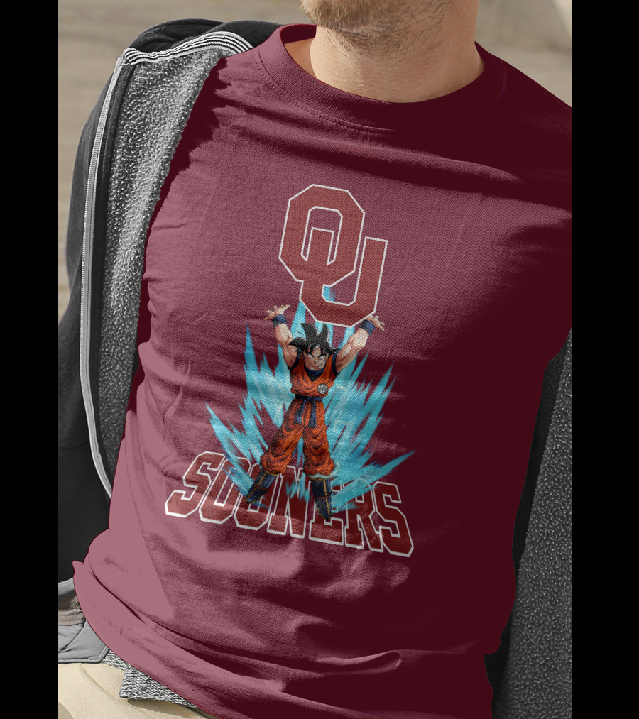 Oklahoma Sooners Ou Songoku Super Saiyan Energy Burst T-Shirt