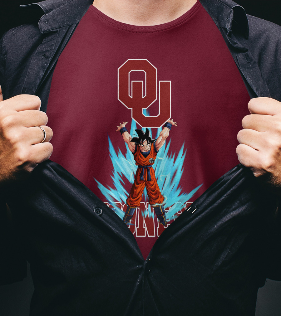 Oklahoma Sooners Ou Songoku Super Saiyan Energy Burst T-Shirt