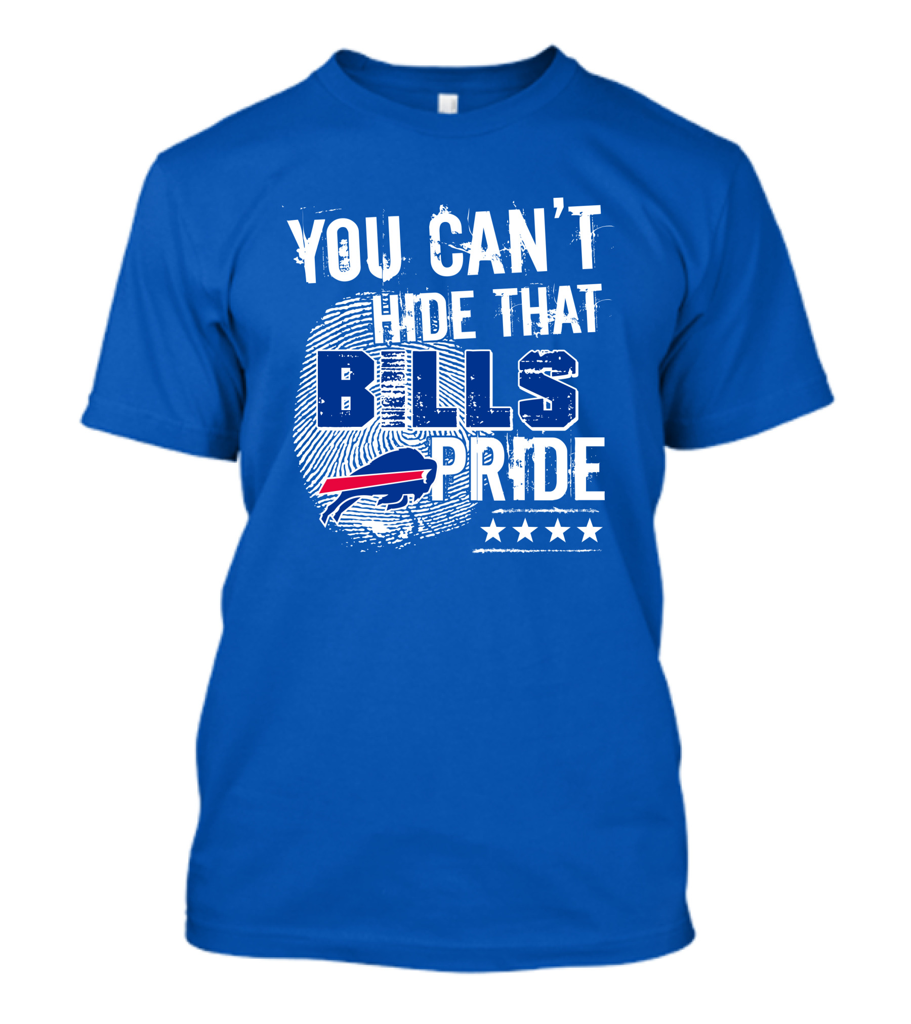 You Can't Hide That Bills Pride Buffalo Bills Logo Fingerprint Stars T-Shirt