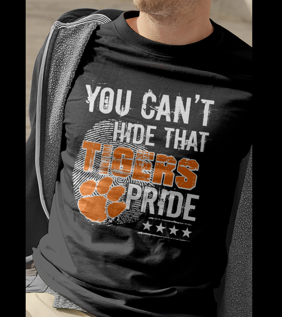 You Can't Hide That Tigers Pride Fingerprint Paw Stars T-Shirt