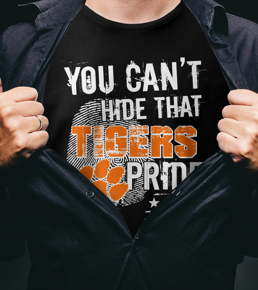 You Can't Hide That Tigers Pride Fingerprint Paw Stars T-Shirt