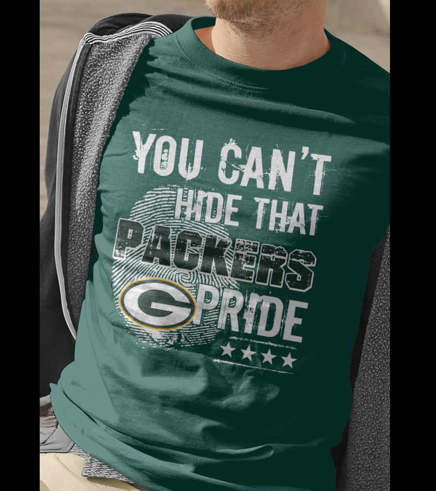 You Can't Hide That Packers Pride Green Bay G Logo Stars T-Shirt