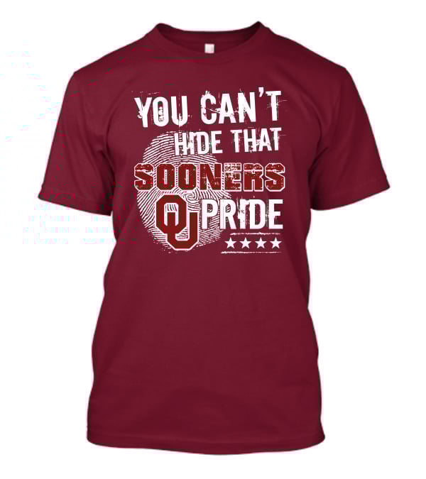 You Can't Hide That Oklahoma Ou Sooners Pride With Fingerprint And Stars T-Shirt