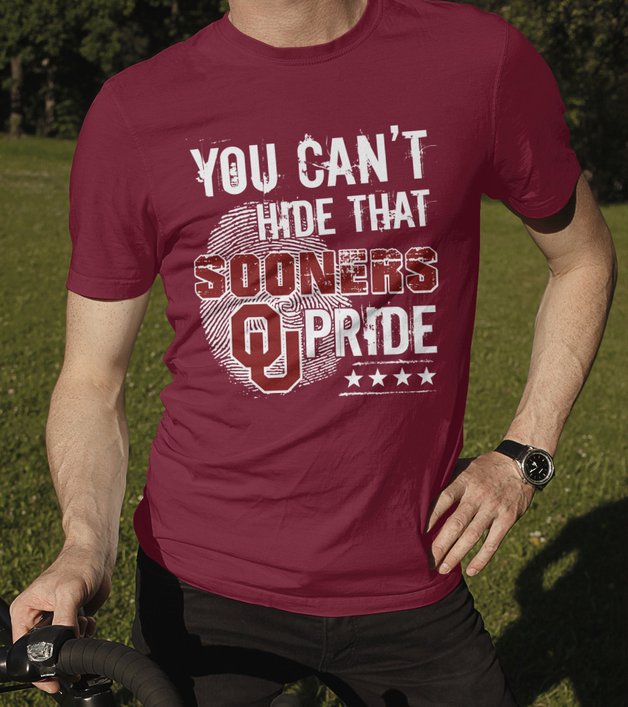 You Can't Hide That Oklahoma Ou Sooners Pride With Fingerprint And Stars T-Shirt