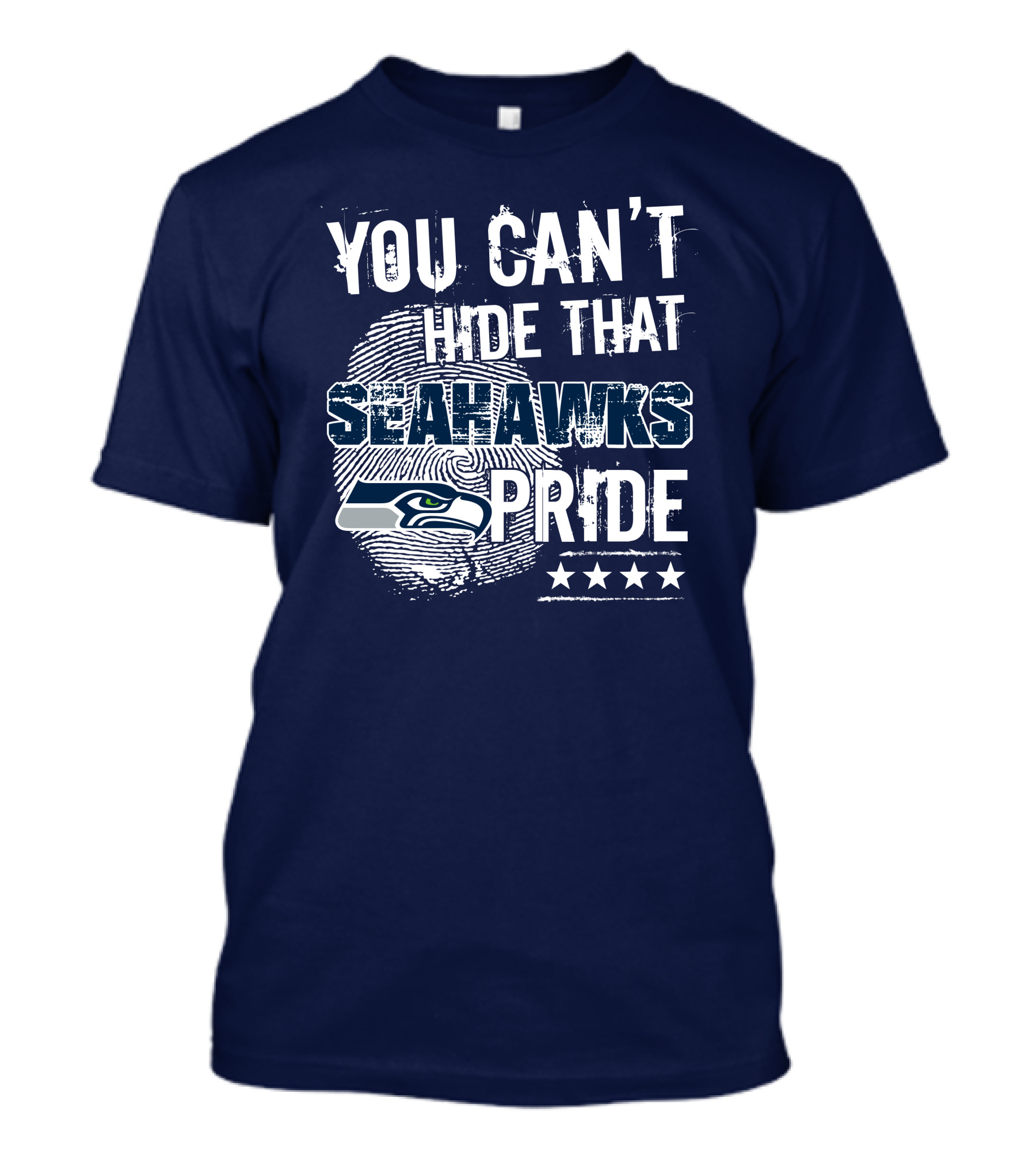 You Can't Hide That Seahawks Pride Seahawks Logo And Stars T-Shirt