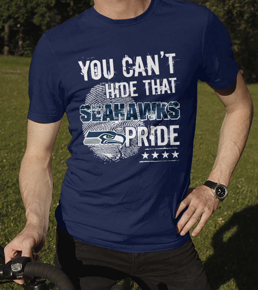 You Can't Hide That Seahawks Pride Seahawks Logo And Stars T-Shirt