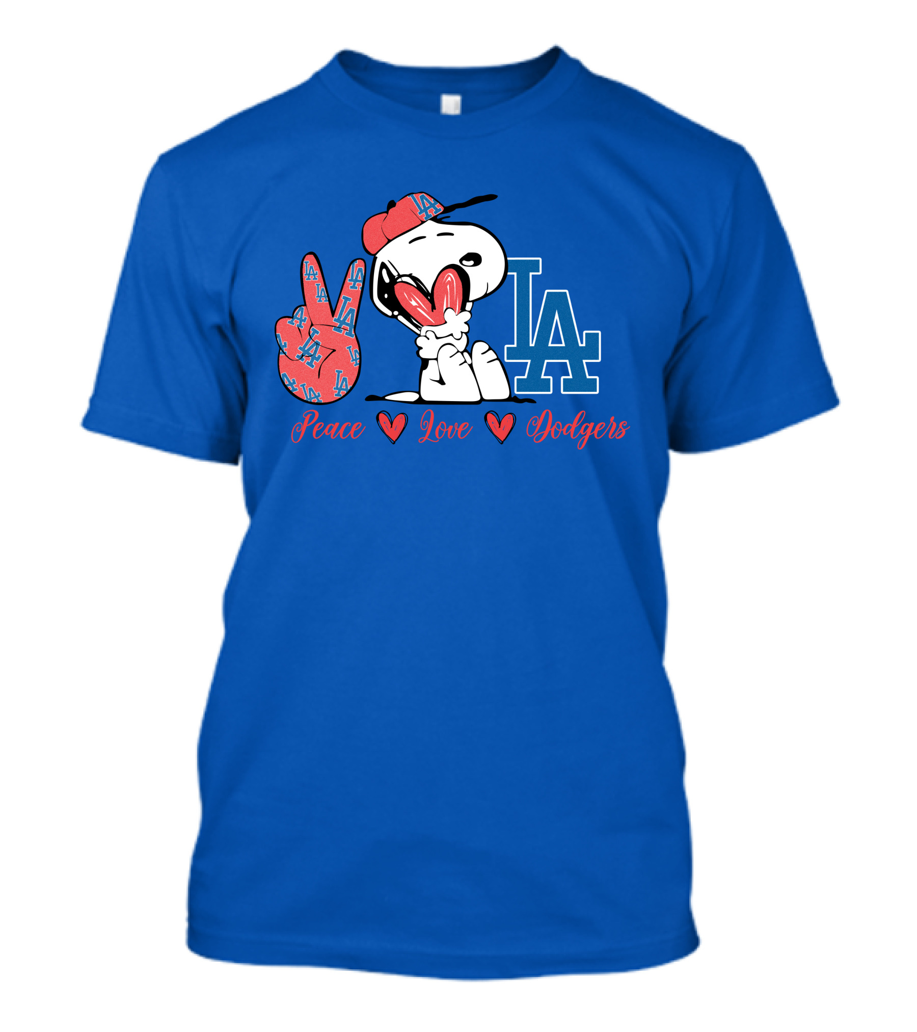Peace Love Los Angeles Dodgers Snoopy La T-Shirt