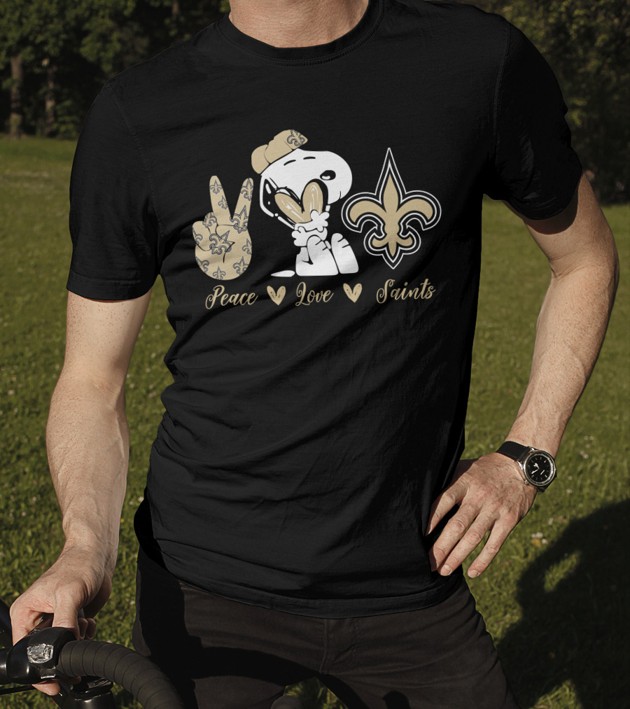 Peace Love Saints Snoopy New Orleans T-Shirt