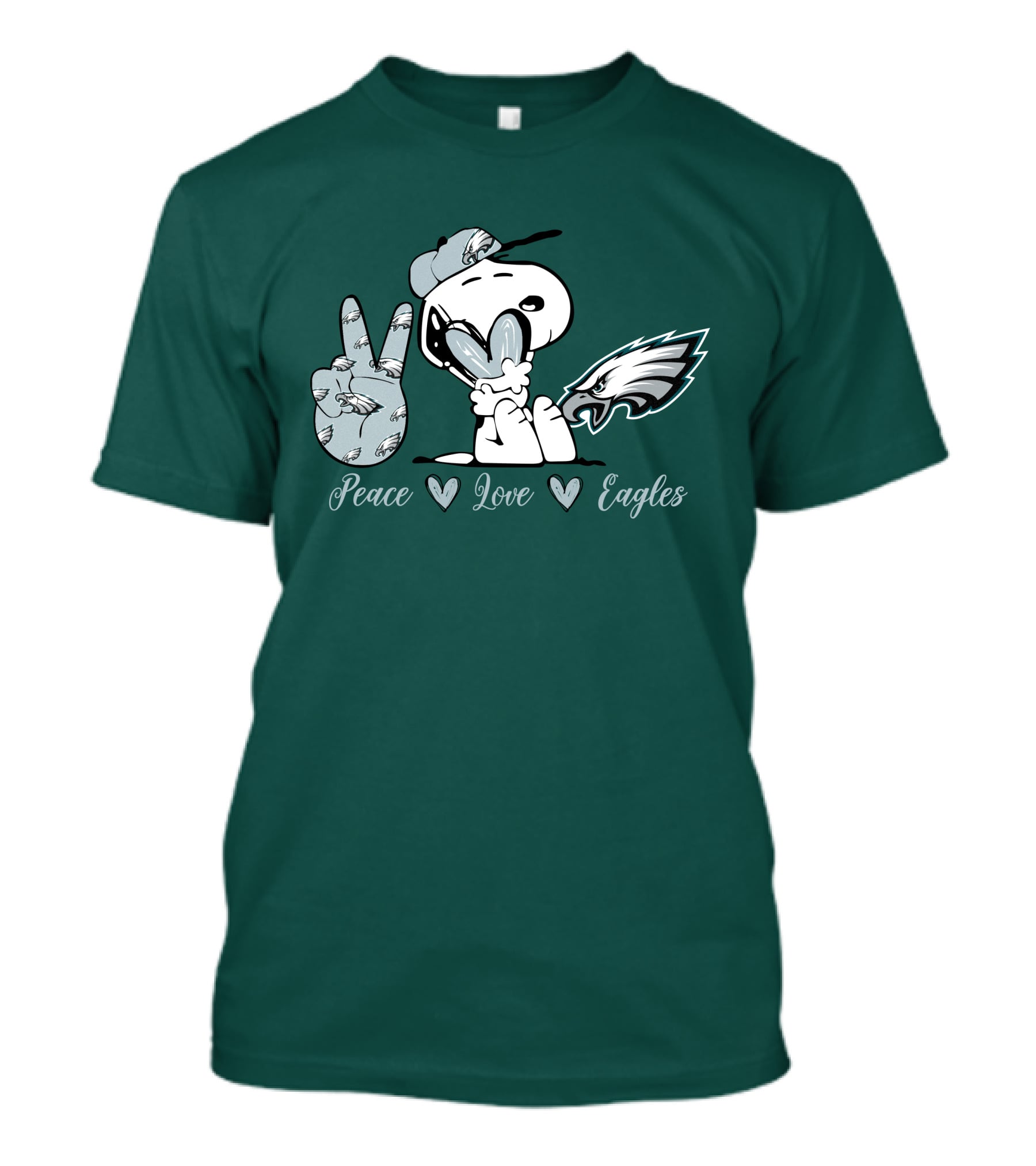 Peace Love Snoopy Philadelphia Eagles T-Shirt