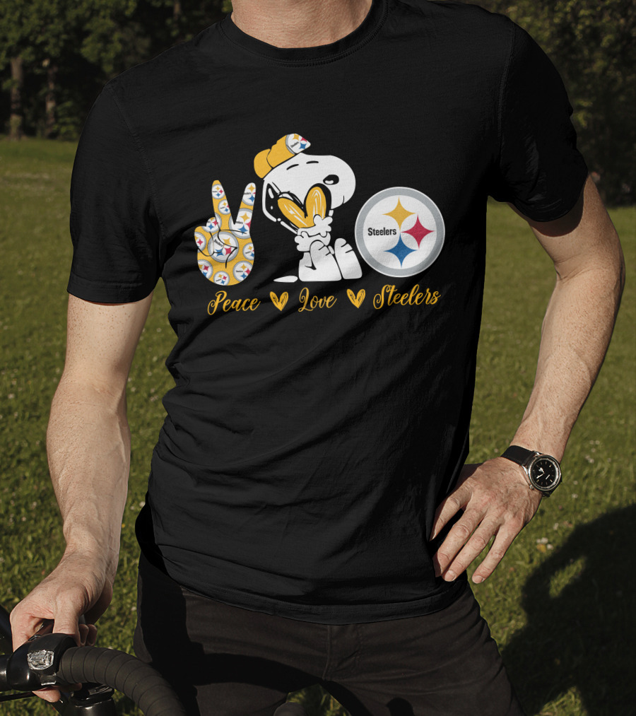 Peace Love Steelers Snoopy T-Shirt