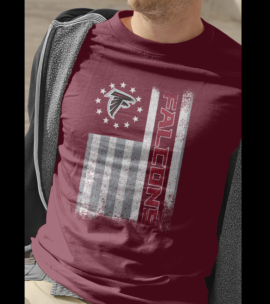Atlanta Falcons American Flag Stars And Stripes T-Shirt