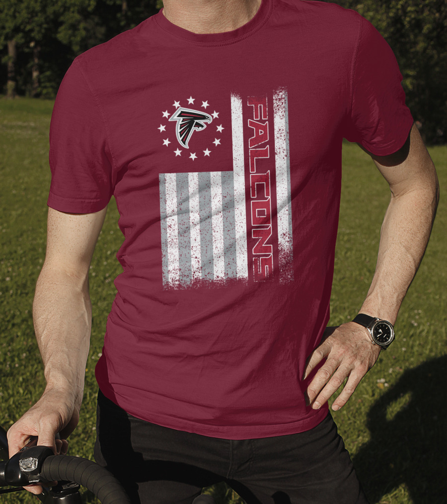 Atlanta Falcons American Flag Stars And Stripes T-Shirt