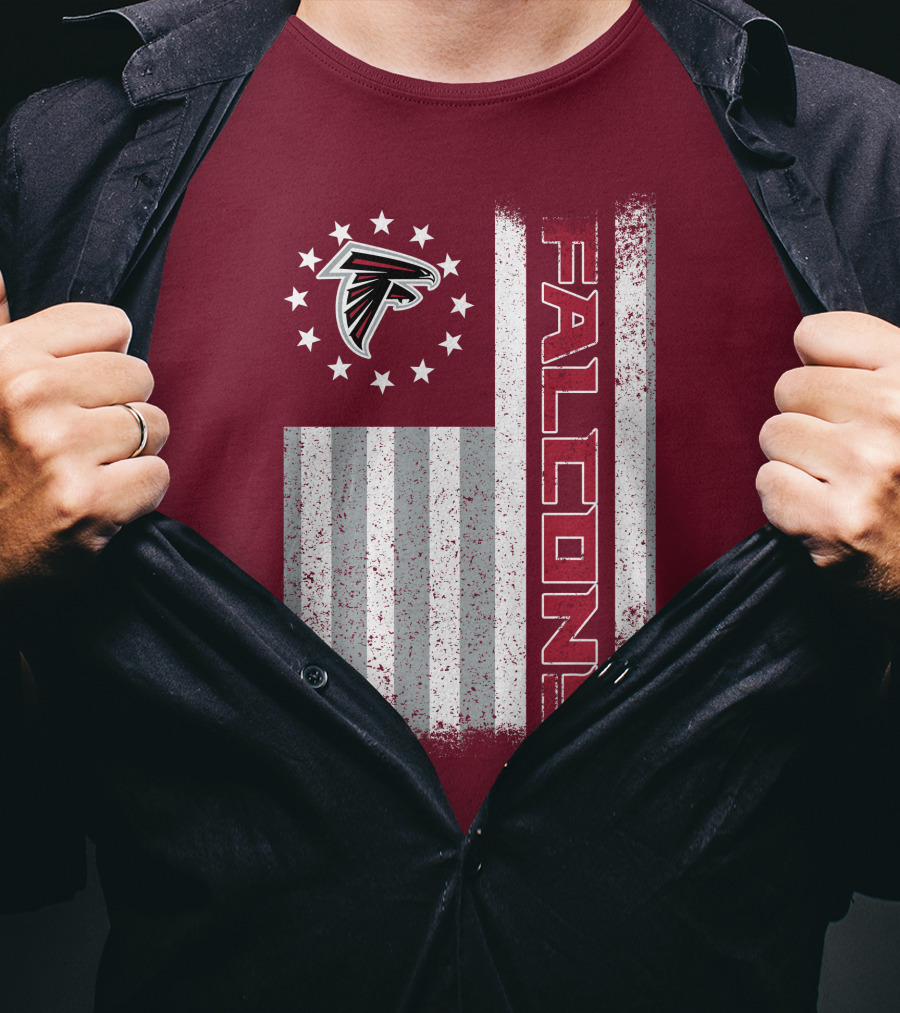 Atlanta Falcons American Flag Stars And Stripes T-Shirt