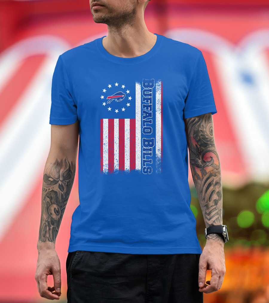 Buffalo Bills American Flag Stars And Stripes T-Shirt