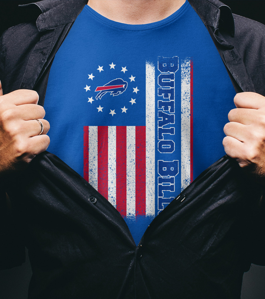 Buffalo Bills American Flag Stars And Stripes T-Shirt