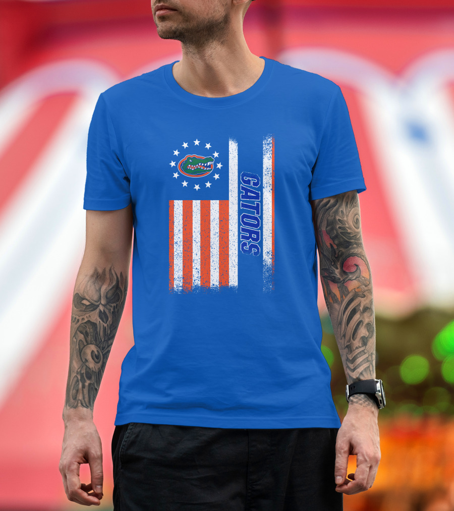 Florida Gators American Flag Stars And Stripes Gators T-Shirt