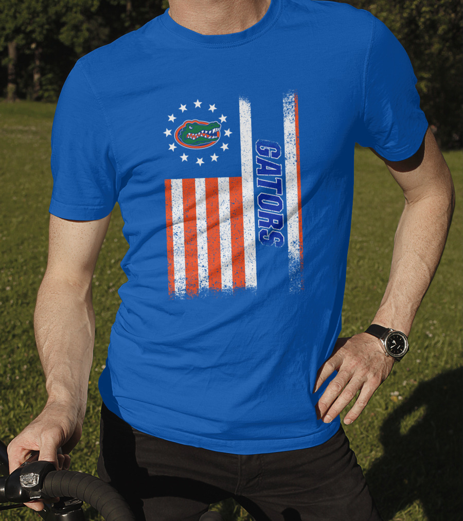 Florida Gators American Flag Stars And Stripes Gators T-Shirt
