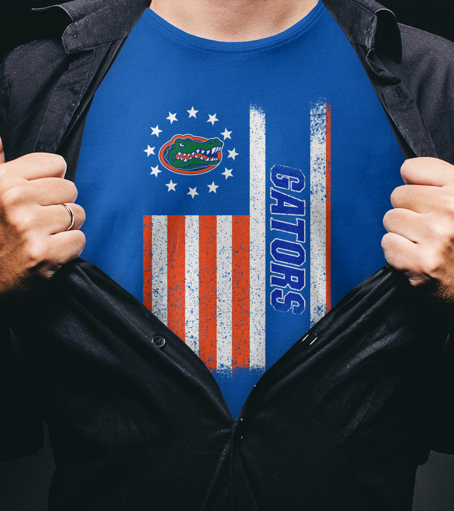 Florida Gators American Flag Stars And Stripes Gators T-Shirt