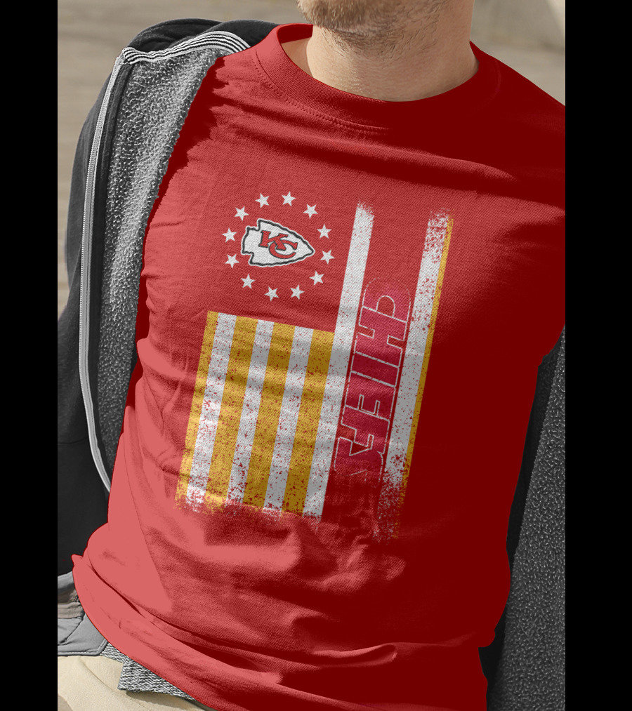 Kansas City Chiefs American Flag Stripes Stars T-Shirt