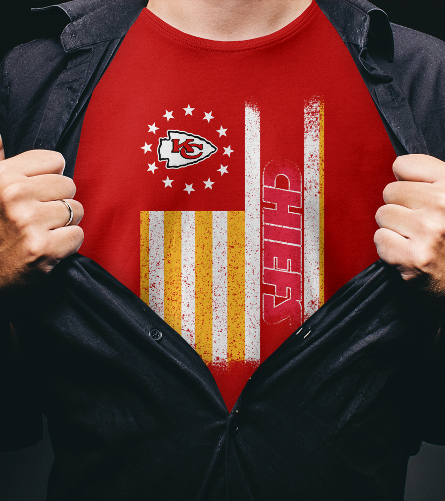 Kansas City Chiefs American Flag Stripes Stars T-Shirt