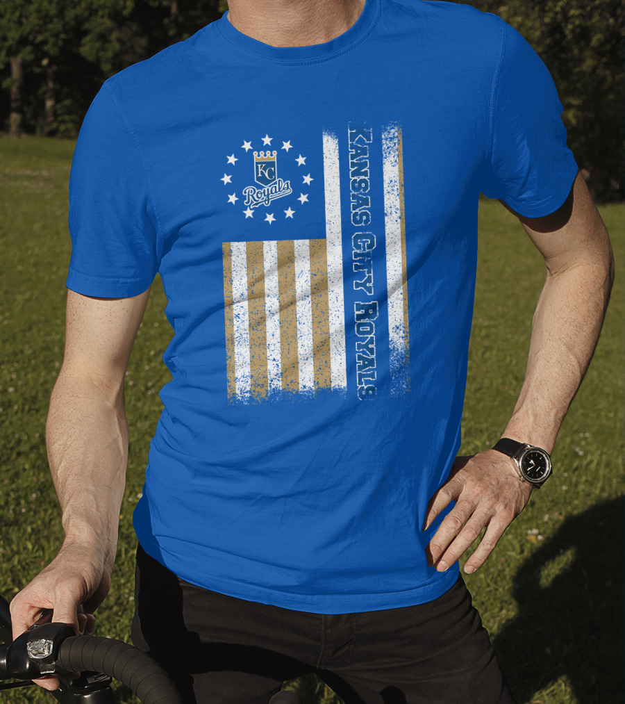 Kansas City Royals American Flag Distressed T-Shirt