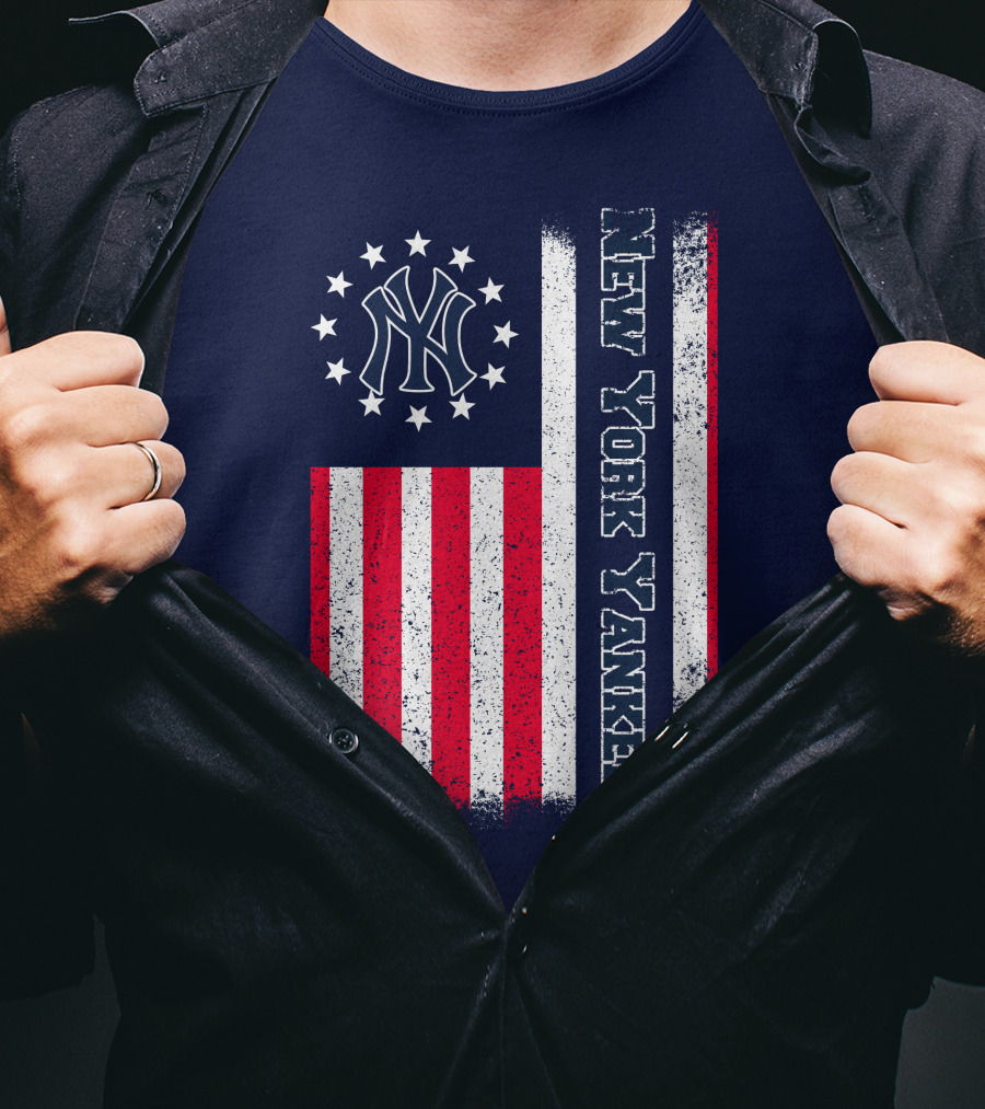 New York Yankees American Flag Stars And Stripes T-Shirt