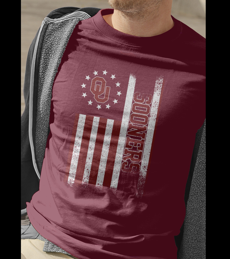 Oklahoma Sooners Ou Stars And Stripes Flag T-Shirt